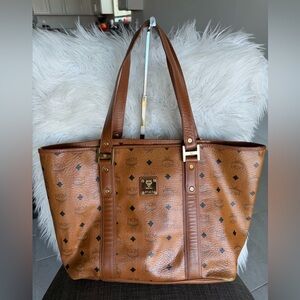 MCM cognac monogram Tote